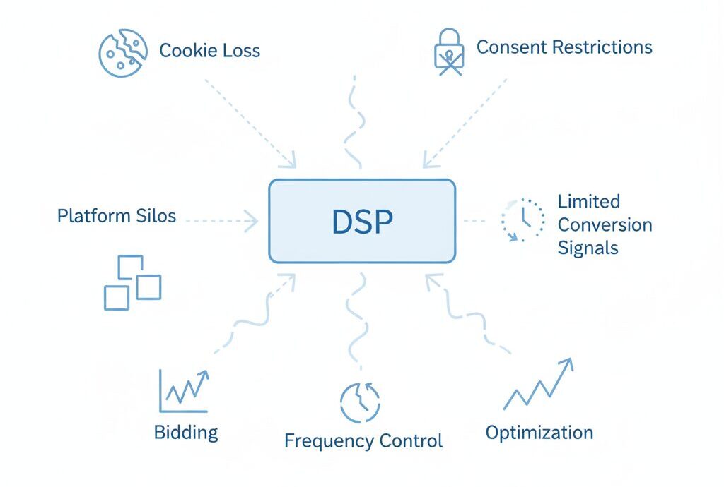 DSP signal loss caused by privacy restrictions, consent limitations and fragmented data across platforms